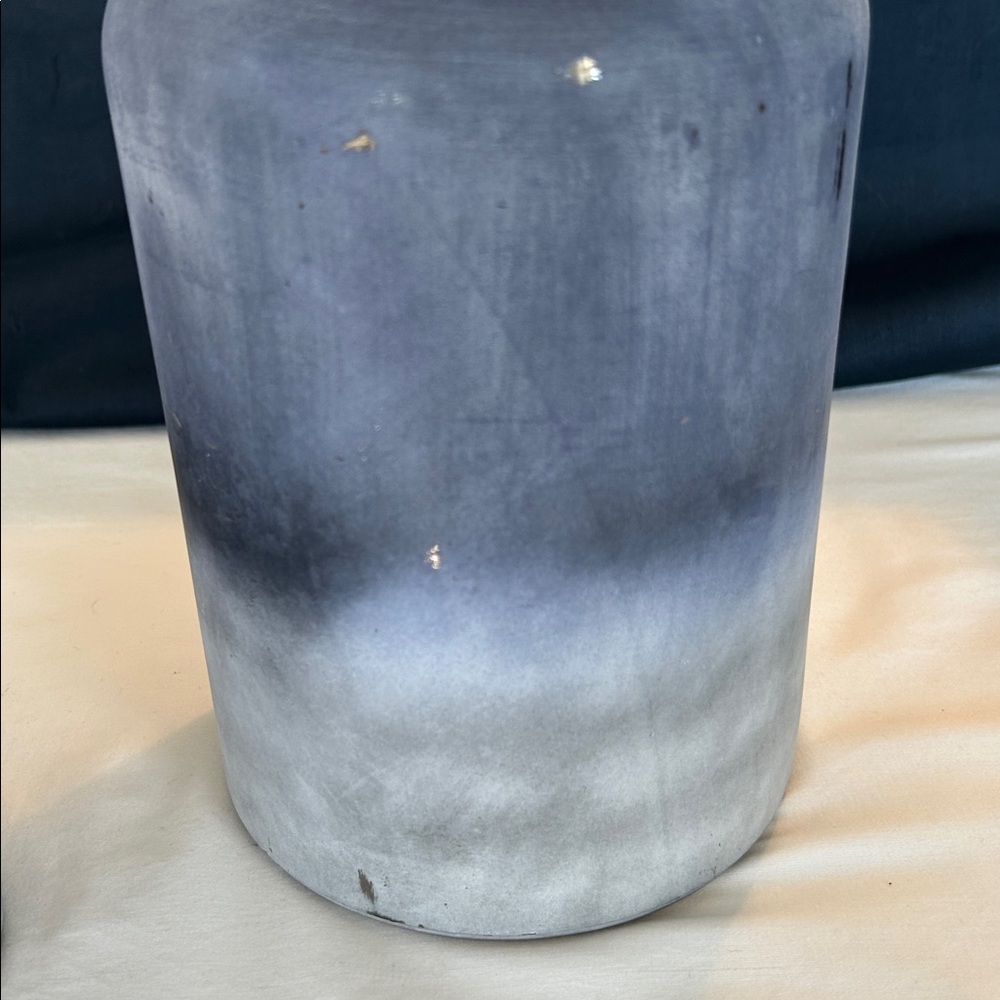 Blue table decor Blue ombré painted glass jars Paint on glass farmhouse vases - Picture 7 of 10